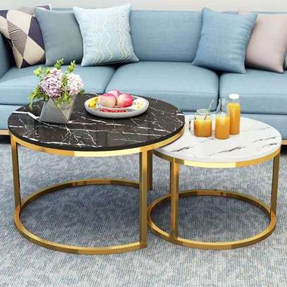 Coffee Table; Marble Nesting Coffee Table in Kemera image 3