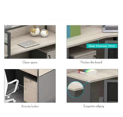 2 Way MDF Cubic Office Workstation image 3