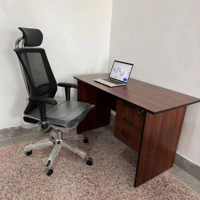 Office study desk ➕ secretarial headrests chair image 8