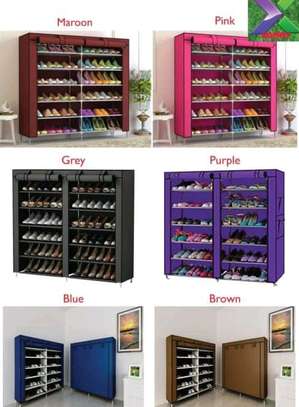 Metallic Portable shoerack with Canvas Cover* image 6