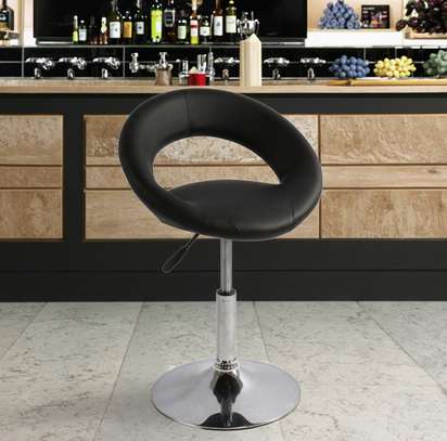 Barstools; Leather Swivel Barstool image 5