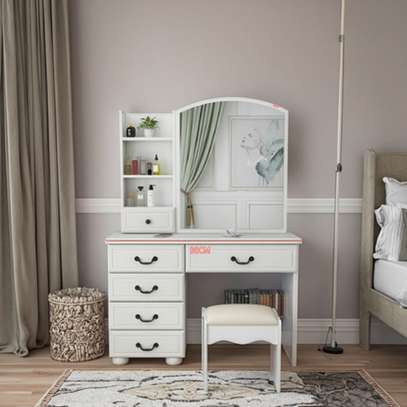 Dressing Table; White Dressing Table With Drawers image 4