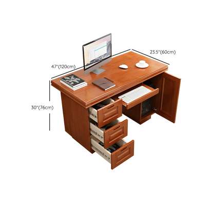 120cm Sleek Oak Writing Mahogany Senate Desk image 5