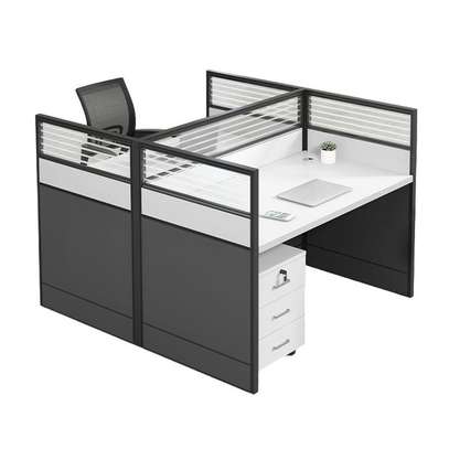 Open View 2-Way Modular White Office Workstation image 7