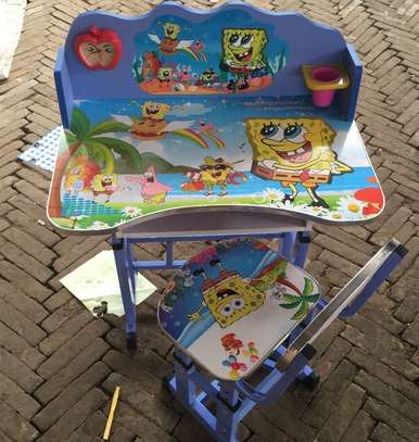 Kids Furniture; Blue Kids Desk Chair Set image 4