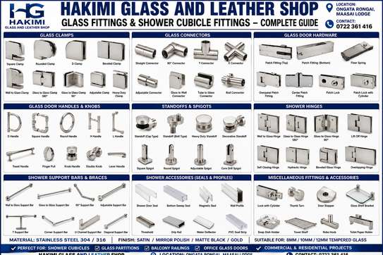 Hakimi Glass Stainless Steel Glass Fittings 304/316 image 3