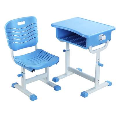 Adjustable Plastic Kids Desk and Chair Set image 6