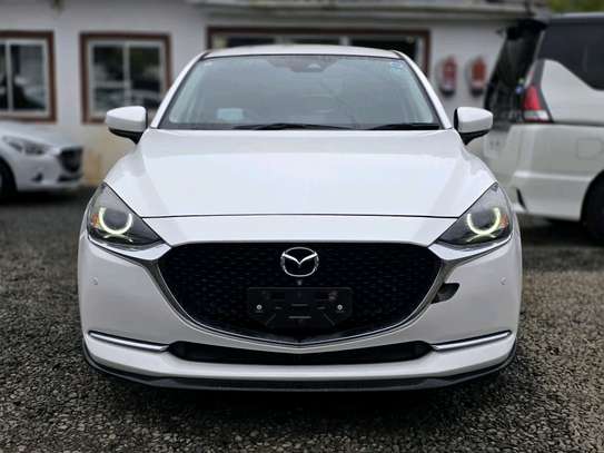 Mazda 2 White color fully loaded 2019 model. image 11