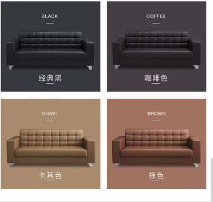 Leather 5 Seater Office Sofa Set image 4
