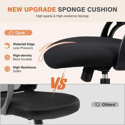 Mesh Office Chair with Adjustable Headrest & Lumbar Support image 3