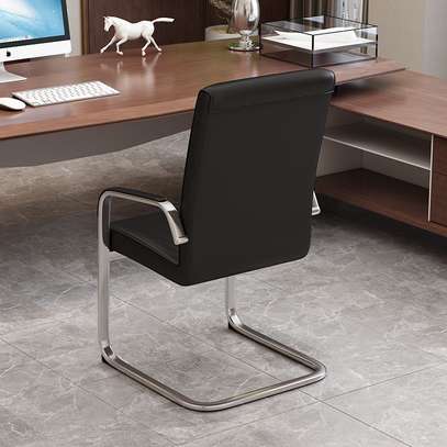 Leather Fixed Highback Chair with Back Support image 6