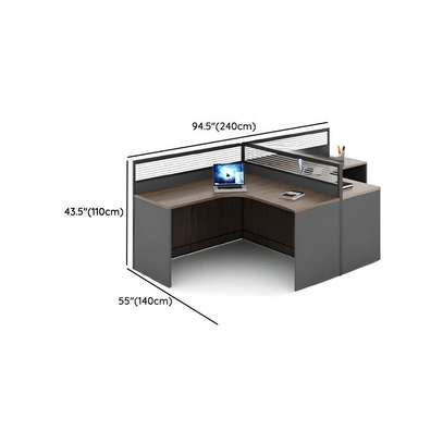 Office Desk: 2-Way Curved Office Workstation Desk image 4