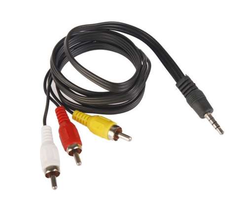 3.5mm Stereo Male Audio Jack to 3-RCA AV Male Cable image 3