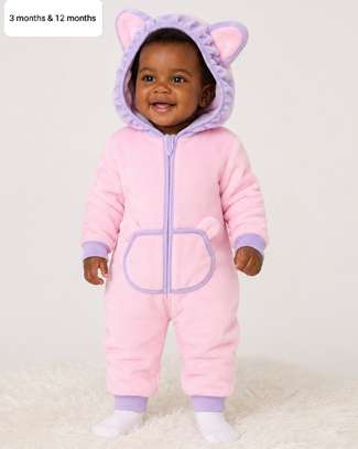 Warm fleece rompers image 2