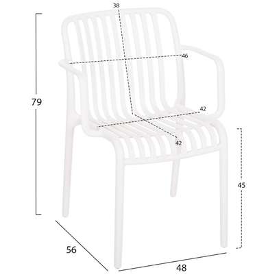 Heavy Duty Plastic Armrests Home Chair image 3