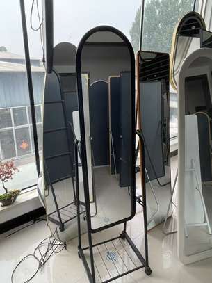 Metal Frame Swivel Dressing Mirror With Storage image 7