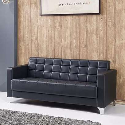 3 Seater Leather Office Sofa image 4