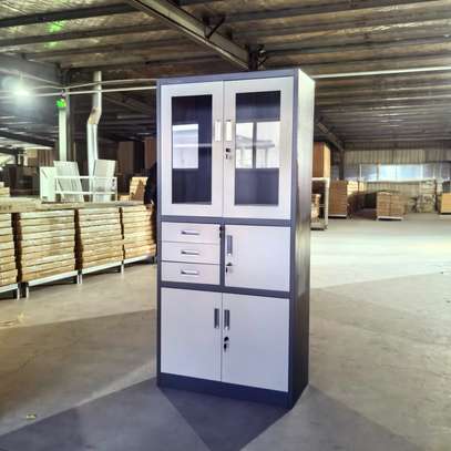 2-Door Steel Office Cabinet with Safe image 2