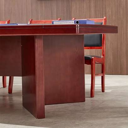 Office Table: 2.4m Mahogany Executive Office Table image 2
