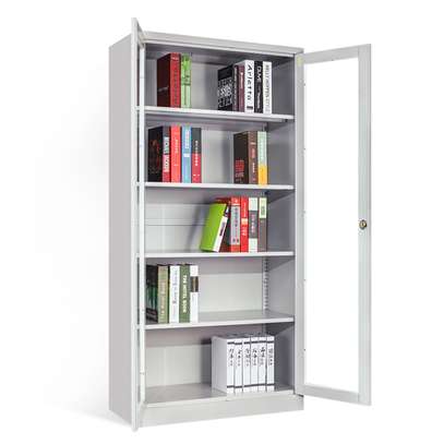 File Cabinet: Steel File Cabinet With Clear Glass Door Panel image 3