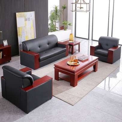 Office Sofas : 5-Seater Leather Office Sofa image 4