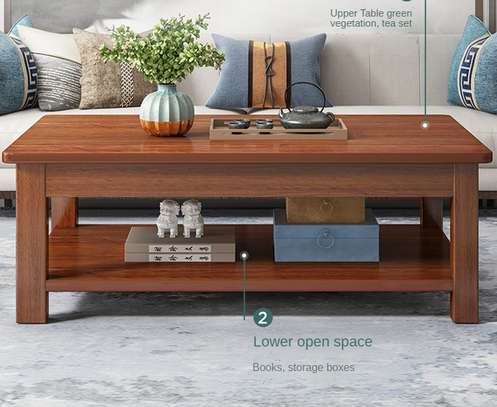 Modern Wooden Coffee-tea Table For Living Room image 6