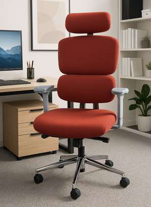 Orange Orthopedic Office Chair image 9