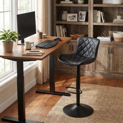 Barstools : Leather Home Kitchen Barstool image 4