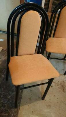 Padded steel dinning chairs image 8
