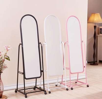 Metal Frame Swivel Dressing Mirror With Storage image 9