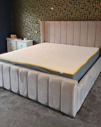 Padded Wooden King Size Bed image 3