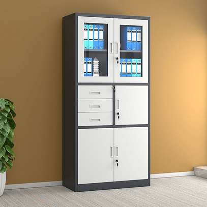 2-Door Steel Office Cabinet with Safe image 3