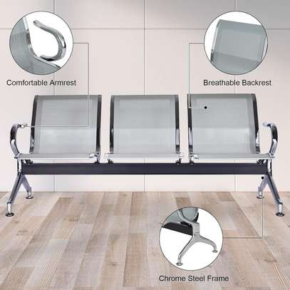 3 Seater Non Padded Waiting Bench image 7