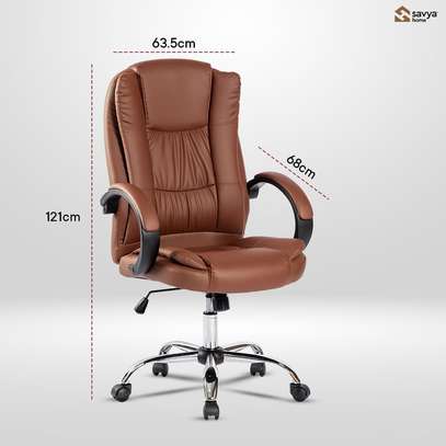 Office Seat: High Back Ergonomic Chair With Soft Pu Armrest image 3