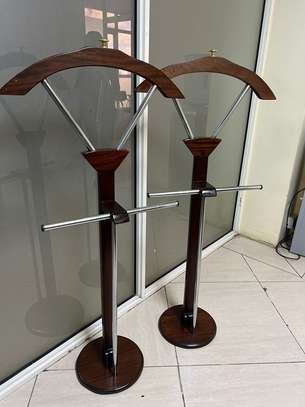 Coat Hanger; Modern Mahogany Office Coat Hanger image 3