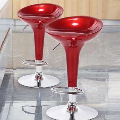 Barstool; Adjustable swivel barstool (Black) image 7