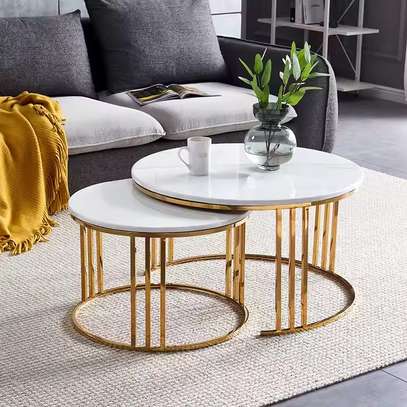 Dining Table; Elite Designer Marble Nesting Coffee Table image 6