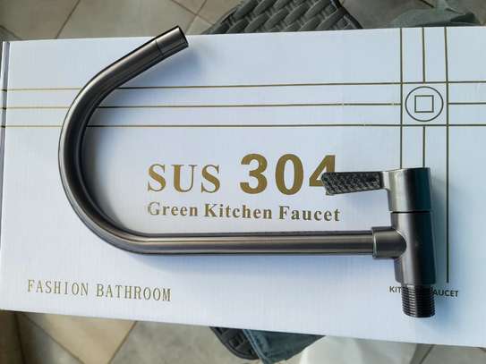 Stainless Steel Wall-Mount Kitchen Faucet High-Arc image 5
