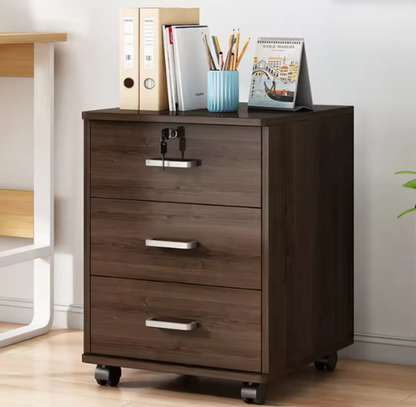 Office Cabinet; Wooden 3‑Drawer Office Cabinet in Suneka image 7