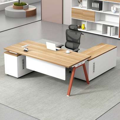 Office Desk;1800mm Posh Executive Office Desk With Extension image 2