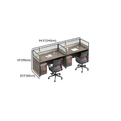Office Cabinet; 4 Way Private Elegant Office Workstation image 4