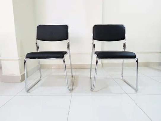 Chrome Leather Visitor’s Chair image 2