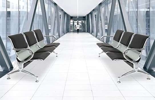 3-Link Padded Office Waiting Bench image 2