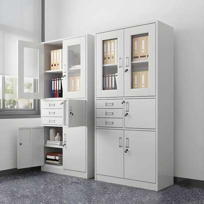 2-Door Metallic File Cabinet image 2