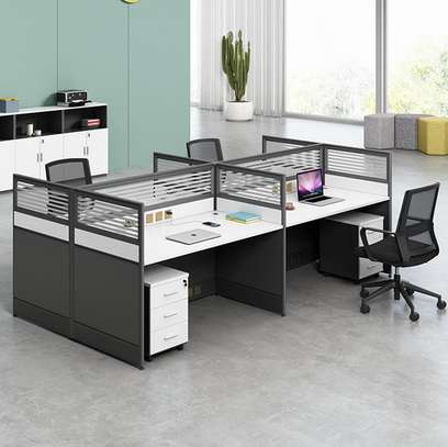 Office Workstations : 4 Way Office Working Desk image 3