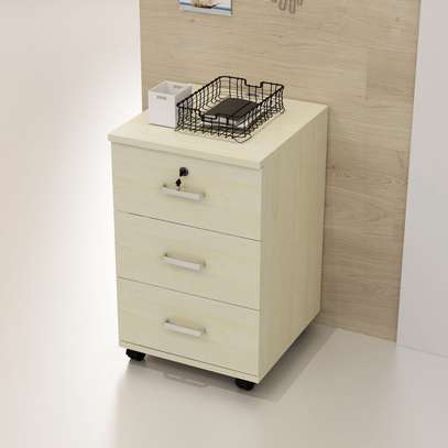 Storage Cabinet:3-Drawers Movable Office Under Desk Cabinet image 4