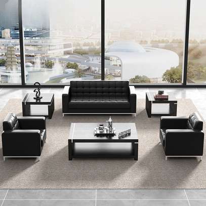 5-Seater Executive Office Leather Sofa image 6
