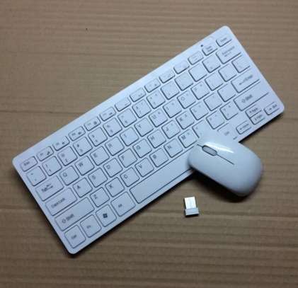 mini wireless keyboard with mouse(combo) white-k03 image 3
