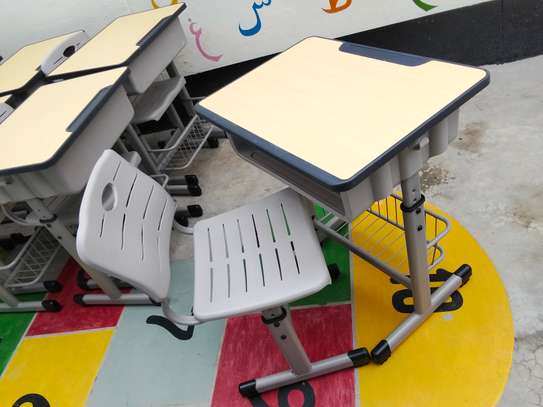 Modern adjustable school desk and chair image 5