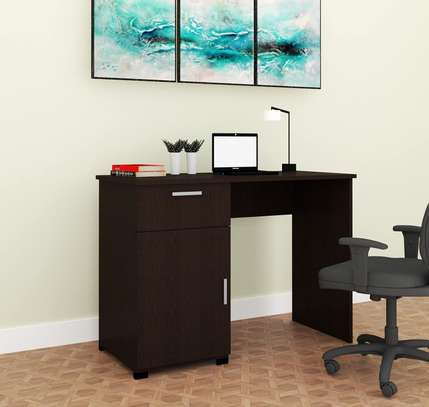 Office Desk: Matte Finish, Dark Wenge, Study Work Table image 3